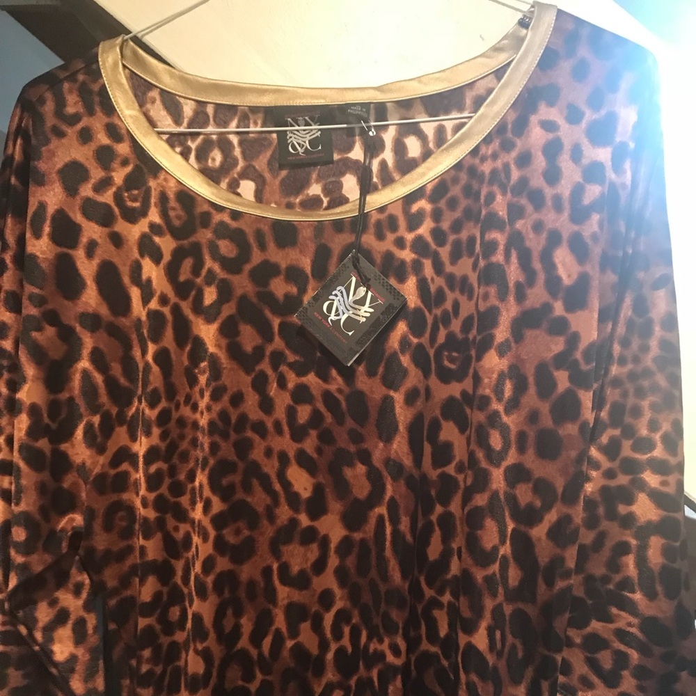 New York & Co Leopard Blouse